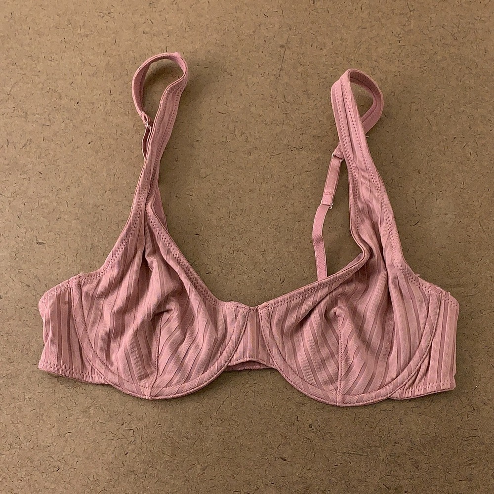 ASOS Women's Size 36B Mink Pink Brielle Minimal Rib Underwire Bra NWT